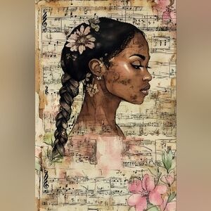 4pc=African American Women Prints